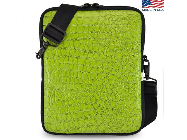 Universal Tablet Bags Green Crocodile Sleeve Bag With Shoulder Strap Newegg Universal Tablet Bags Green Crocodile Sleeve Bag With Shoulder Strap Newegg
