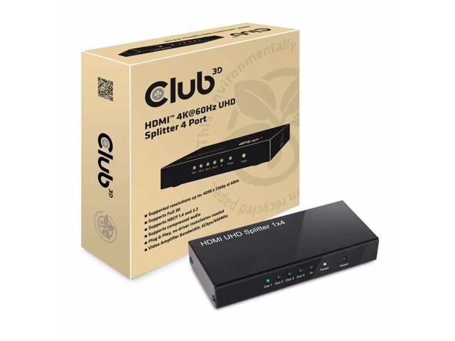Club3D CSV-1380 HDMI 4K 60Hz UHD Splitter 4 Ports