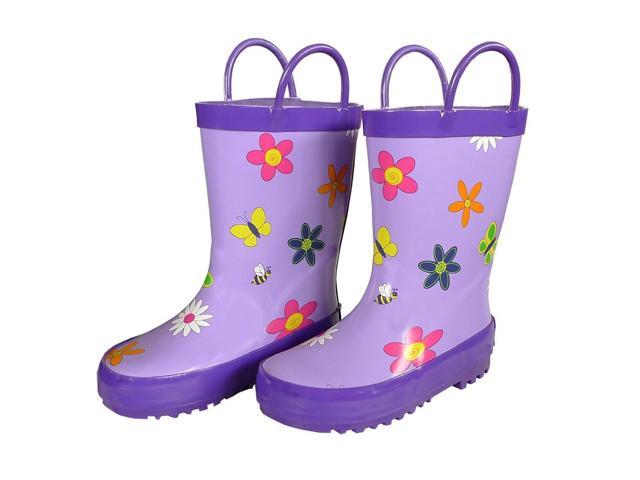 purple rubber boots
