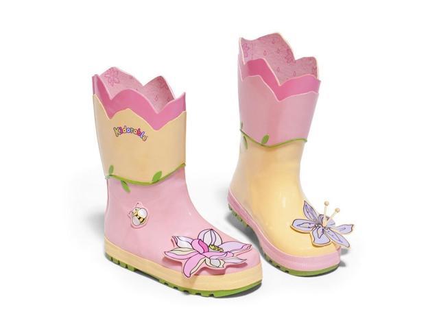 girls lined rain boots