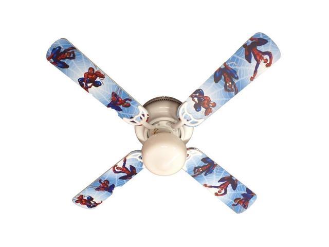 Children S 42in Ceiling Fan Light Spiderman Blade Kit Newegg Com