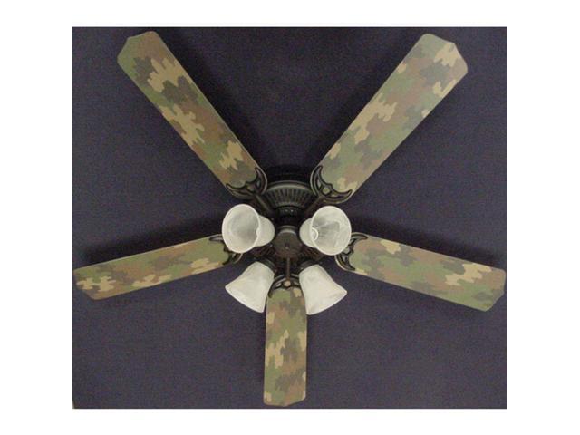 Cool Sand Camouflage 52in Ceiling Fan Light Kit Newegg Com
