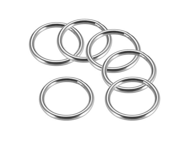 Welded O Ring, 40 x 4mm Strapping Round Rings Stainless Steel 6pcs ...