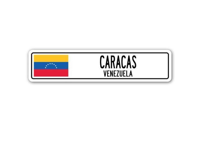 CARACAS VENEZUELA Street Sign Venezuelan flag city country gift