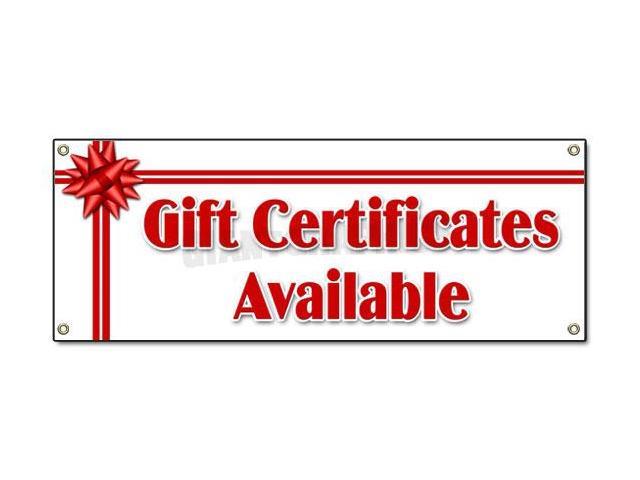Gift Certificates Available Banner Sign Signs Holiday Birthday Cards Newegg Com