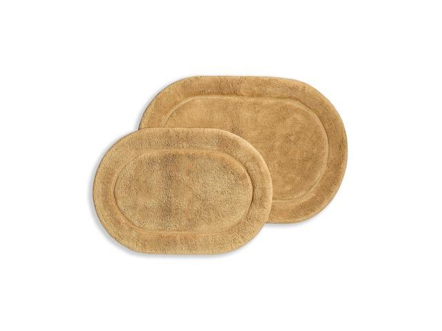 Superior Bath Rugs Set Cotton For Bathroom Non Slip Oval Design 2