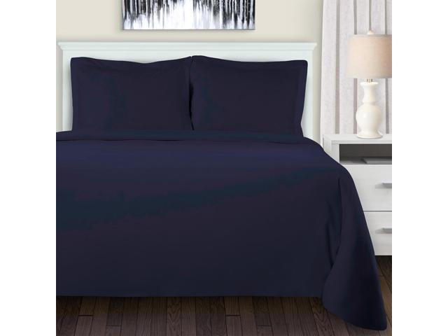 Superior Extra Soft Reversible Duvet Cover Set Navy Blue Solid