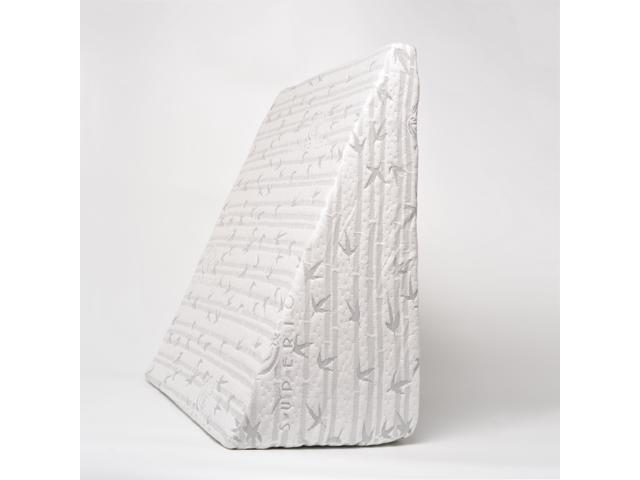 Superior Wedge Memory Foam Pillow with Removable Cover