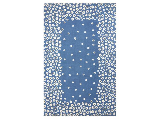 Superior Wildflower Diamond Textured 100 Cotton Area Rug Blue 8 Wildflower Diamond Textured 100 Cotton