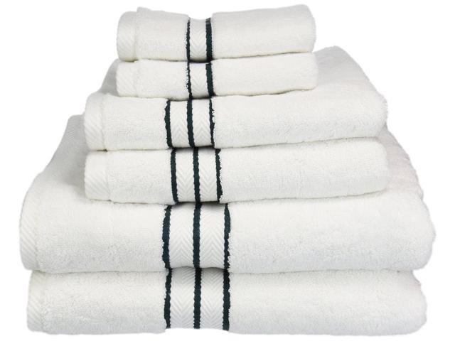 White Superior Premium 900 GSM 100/% Cotton Luxury Bathroom 6-Piece Towel Set