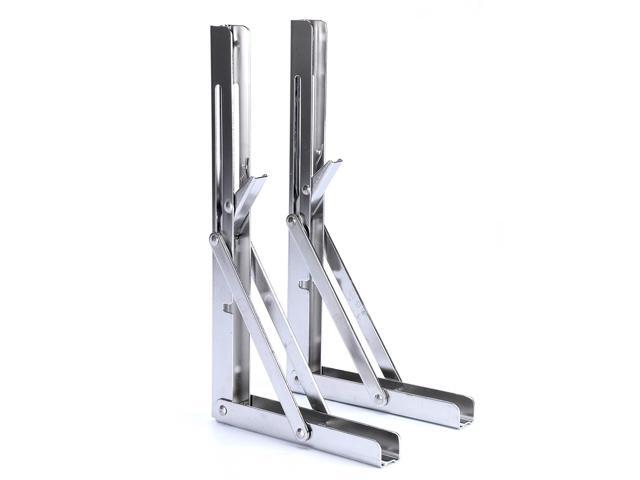 Amarine Made Polished 304 Stainless Steel Folding Shelf Bench Table Or Bracket Max Load 330lb Short Release Arm Single Non Pair