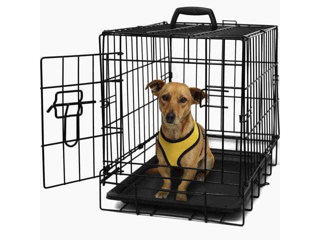 Paws Pals Dog Crate Double Door Folding Metal Wire Cage W