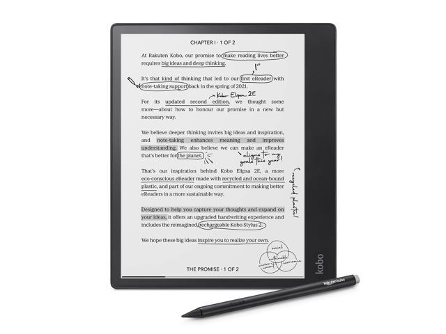 Kobo Elipsa 2E, eReader, 10.3 Glare-Free Touchscreen with ComfortLight  PRO, Includes Kobo Stylus 2, Adjustable Brightness, Wi-Fi, Carta E Ink  Technology