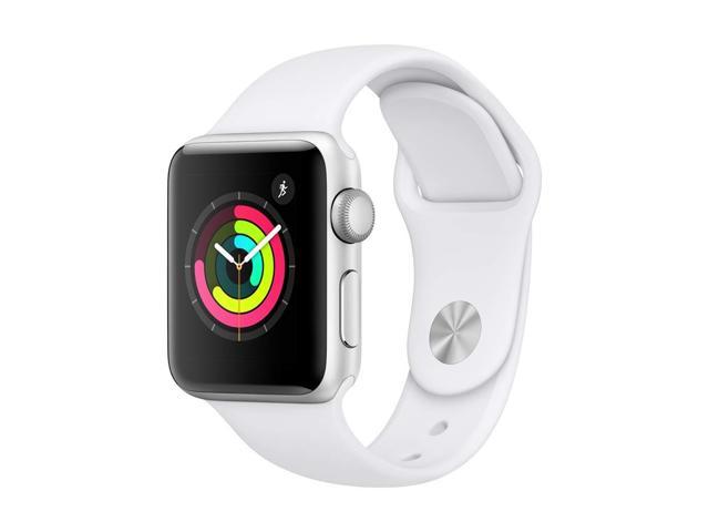 Apple Watch Series 3 GPS w/ 38MM Silver Aluminum Case & White Sport Band