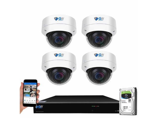 GW Security UltraHD 4K 8 Channel H.265+ NVR 8MP Security Camera System, 4 x 4K 8MP Outdoor/Indoor Dome PoE IP Cameras, Smart AI Face Recognition Human/Vehicle Detection, 2TB HDD