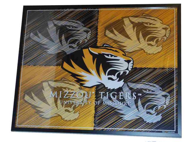 Missouri Tigers ProGraphs Black Yellow Checkered Pop Art Framed Print (16x20)