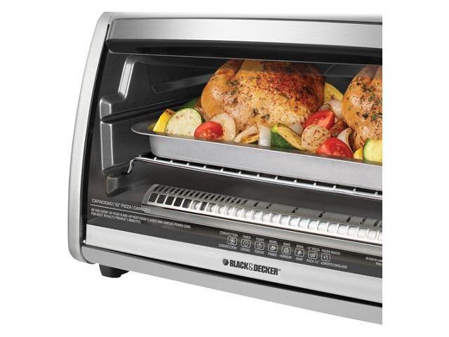 BLACK+DECKER 6-Slice Convection Toaster Oven, Black and Stainless Steel,  TO1660B 