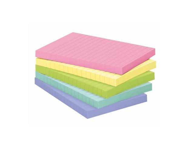 Photo 1 of Post-it Notes, 4" x 6", Beachside Café Collection, Lined, 100 Sheets/Pad, 5 Pads/Pack