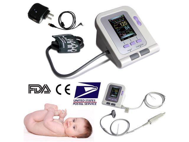 CONTEC08A Neonate Pediatric Digital Blood Pressure Monitor, NIBP Cuff+SpO2  probe,AC Power,USB PC software 