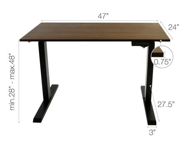 techorbits electric standing desk frame with 47 x 24 tabletop