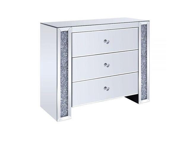 Nie Console Table Mirrored Faux Diamonds Newegg Com