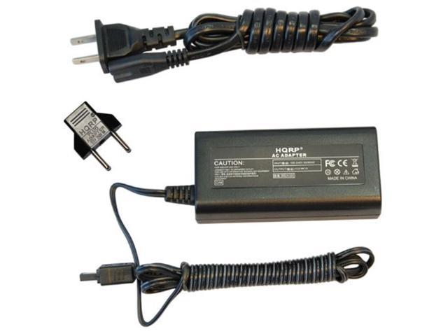 HQRP Replacement AC Adapter/Charger for JVC GZ-MG57 Wall GZ-MG57US GZ-MG630 Camcorder with USA Cord & Euro Plug Adapter GZ-MG57U 