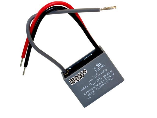 Hqrp Capacitor For Harbor Breeze Ceiling Fan 1uf 2uf 3 Wire Plus