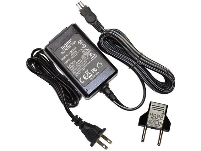 HQRP Replacement AC Adapter/Charger for Sony HandyCam DCR-DVD650 DCR-PJ6 DCR-SX22 DCRDVD650 Camcorder with USA Cord & Euro Plug Adapter 