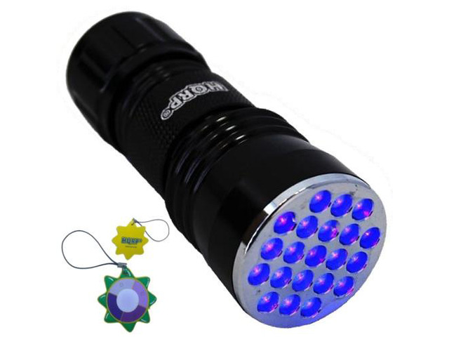 HQRP 21-LED UV Blacklight Flashlight – 385 NM Ultra Violet Torch For Detection & Fun 7 thumbnail image