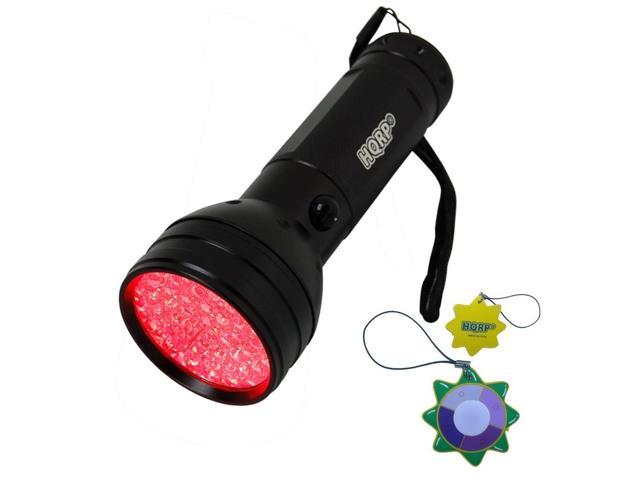 HQRP Red Light LED Black Flashlight for Astronomy & Aviation & Night Vision 