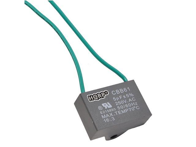 Hqrp Capacitor For Harbor Breeze Ceiling Fan Cbb61 5uf 2 Wire Hqrp Coaster