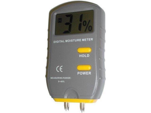 Gray Wood Moisture Meter Digital LCD Detector Timber Firewood Industrial