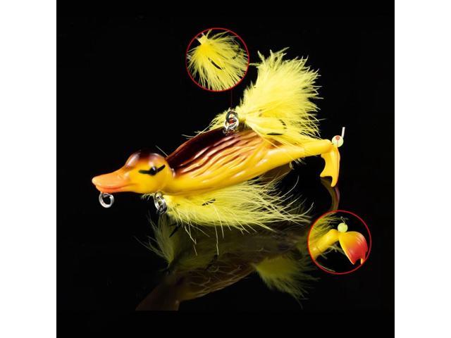 Stupid Duck Fishing Lure Floating Artificial Bait Plopping And Splashing Feet