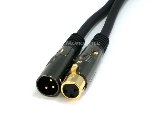 25ft Premier Series XLR Male to XLR Female 16AWG Cable (Gold Plated) [Microphone & Interconnect]