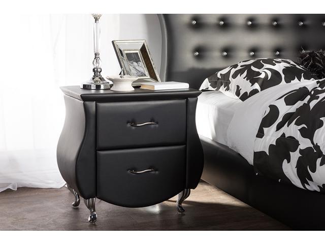 Baxton Studio Erin Modern And Contemporary Black Faux Leather