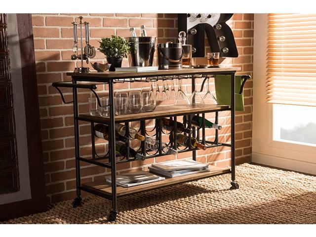 Baxton Studio Bradford Rustic Industrial Style Antique Black