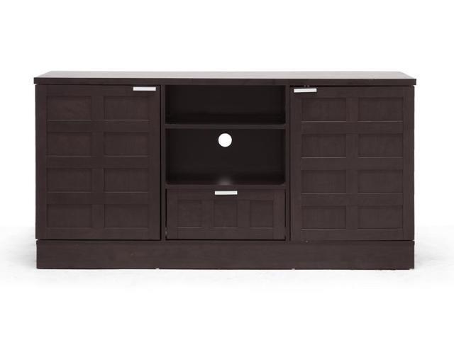 Baxton Studio Tosato Brown Modern Tv Stand And Media Cabinet Newegg Com