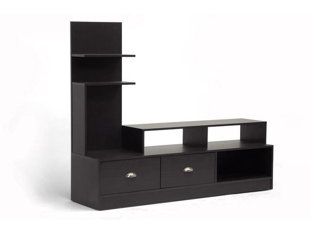 Baxton Studio Armstrong Dark Brown Modern Tv Stand Newegg Com