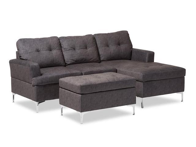 Baxton Studio Riley Modern And Contemporary Grey Fabric Modern And Contemporary Grey Fabric