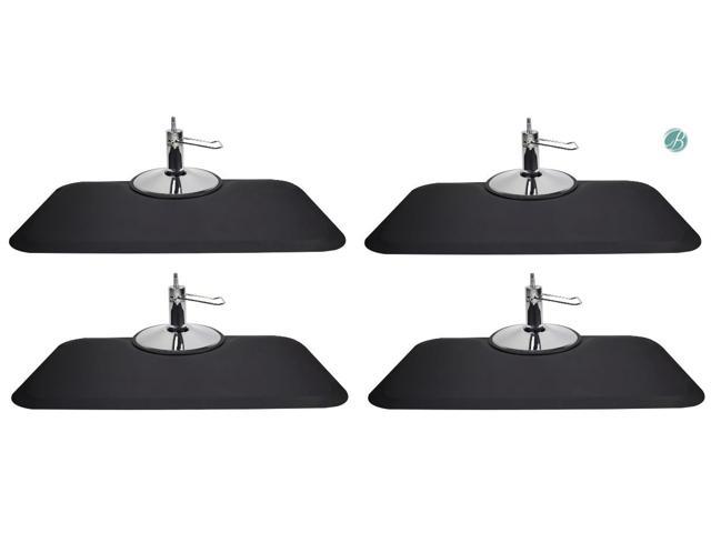 Berkeley Rectangle Salon Mat 3 X 5 Set Of 4 Black Anti Fatigue