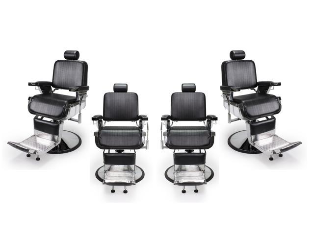 Set Of 4 Lincoln Barber Chair Heavy Duty All Purpose Hydraulic