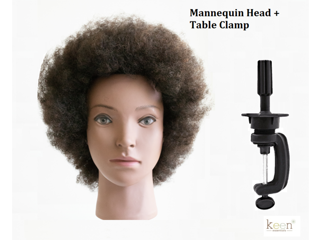 Tara African American Mannequin Head 100 Human Hair 8 Strand