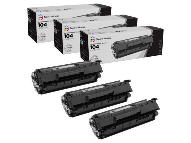 LD Compatible Canon 0263B001AA / 104 3PK Black Toners for FaxPhone L120/L90