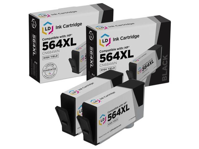 LD Compatible 564XL CB684WN HY Black Ink Cartidge Set of 2 for HP 7510 B109 7520