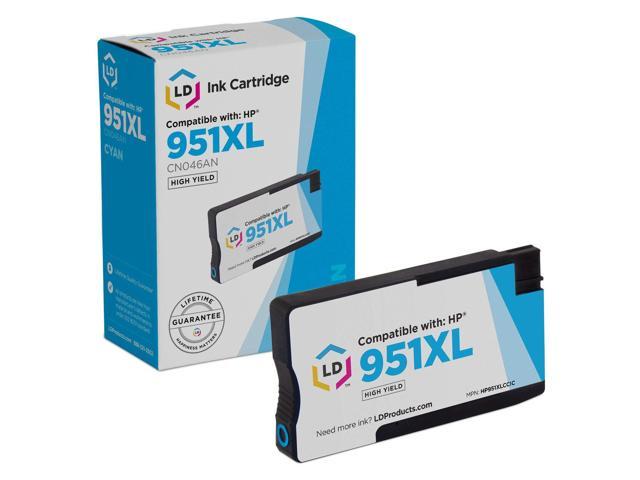 LD Products Compatible Ink Cartridge Replacement for HP 951XL CN046AN High Yield (Cyan) for use in OfficeJet 8600 | Pro: 251dw, 276dw MFP, 8100, 8600, 8600 Plus, 8600 Premium, 8610, 8615, 8616 & 8620