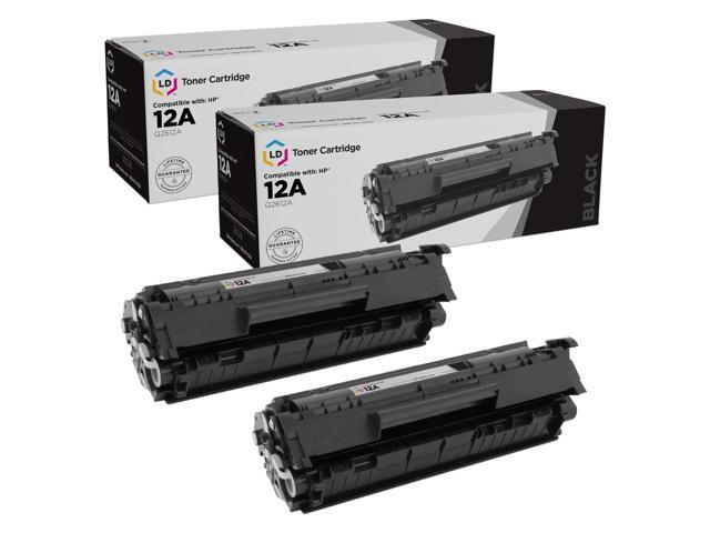 LD Products Compatible Toner Cartridge Replacements for HP 12A (Black, 2-Pack) for use in LaserJet: 1010, 1012, 1018, 1020, 1022, 1022n, 1022nw, 3015, 3020, 3030, 3050, 3052, 3055, M1319 & M1319f