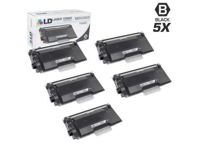 LD © Compatible Brother TN880 Super HY Pack of 5 Black Cartridges for HL-L6200DW, HL-L6200DWT, HL-L6250DW, HL-L6300DW, HL-L6400DW, HL-L6400DWT, MFC-L6700DW, MFC-L6750DW, MFC-L6800DW, MFC-L6900DW