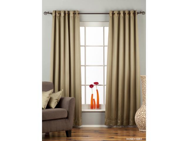 Olive Green Ring Grommet Top 90 Blackout Cafe Curtain Panel