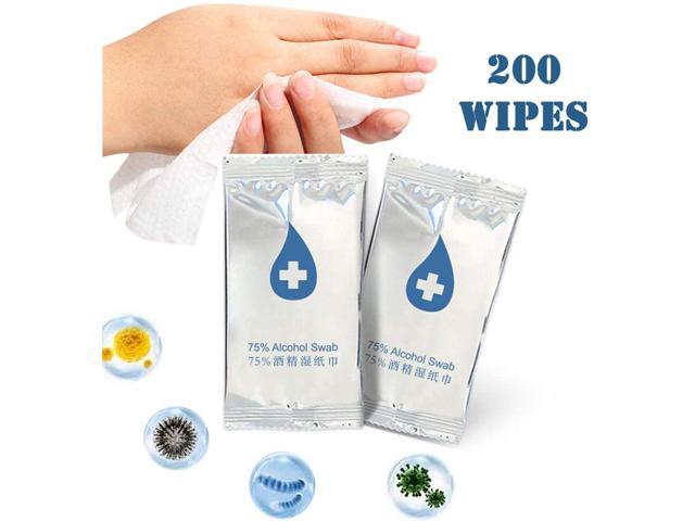 individually packaged alcohol wipes