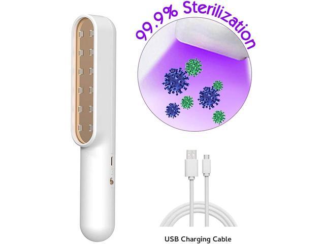 Portable UV Light Mini Sanitizer Disinfection Lamp for Hotel Household Wardrobe Toilet Phone Car Pet Area Kids Toys with USB Charge Green UV Light Sanitizer Travel Wand